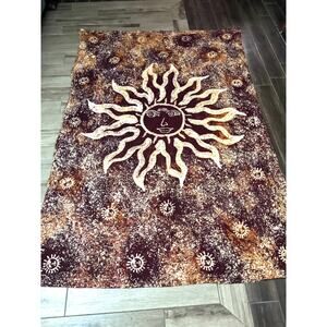 Bohemian Batik Sun Tapestry 100% Cotton Wall Hanging Bedspread Hippie Twin
